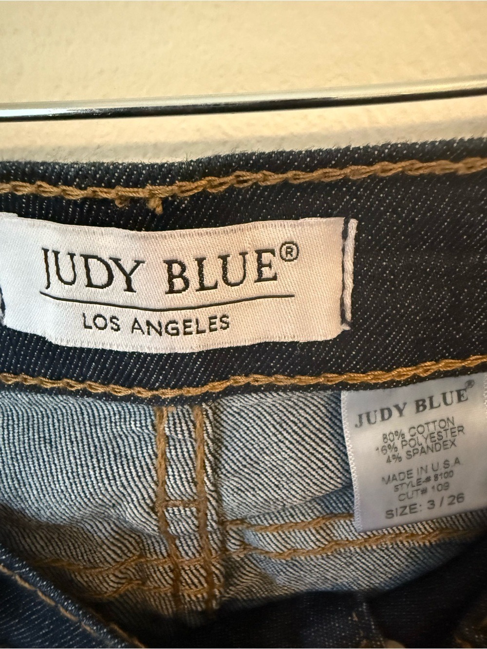 Judy Blue Womens Jeans Size 3/26 Dark Wash Stretch Mid Rise Skinny Denim - Picture 4 of 6
